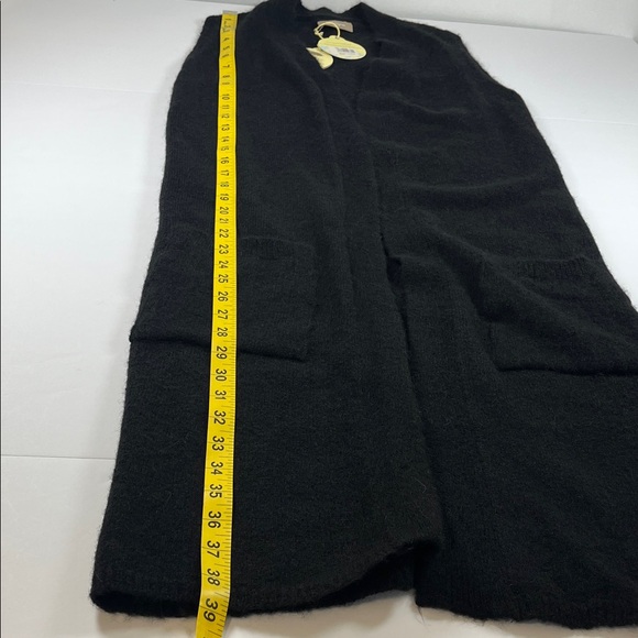 Spartina 449 Alpaca Blend Black Sleeveless Cardigan Vest Sz S - Picture 4 of 9